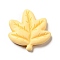 Spring Theme Opaque Resin Cabochons, Gold, Maple Leaf, Leaf, 22x22x5mm