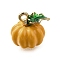 Alloy Enamel Charms, Golden, Pumpkin, 11.5x12.5x10.5mm, Hole: 1.5mm