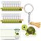 DIY Keychain Making Kits, including Acrylic Pendants, Keychain Rings, Tassel Pendant Decorations and Cardboard Jewelry Display Cards, Tortoise, 84x47mm, 36pcs/set