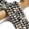 Natural Black Silk Stone/Netstone Beads Strands, Faceted, Rondelle, 8x5.5mm, Hole: 1.2mm, about 69pcs/strand, 15.16''(38.5cm)