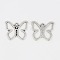 Tibetan Style Alloy Pendants, Cadmium Free & Nickel Free & Lead Free, Butterfly, Antique Silver, 16x19x1.8mm, Hole: 1mm