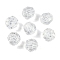 Transparent Acrylic Beads, Faceted, Cone, Clear, 10mm, Hole: 2.5mm, 555pcs/500g