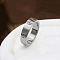 Cross Pattern 201 Stainless Steel Finger Rings, Stainless Steel Color, US Size 9(18.9mm)