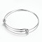 Tarnish Resistant Adjustable 304 Stainless Steel Expandable Bangle Making, Stainless Steel Color, 2-1/4 inch~2-1/2 inch(56~63mm), 1.5mm
