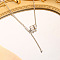 Spiral Column Stainless Steel Crystal Rhinestone Pendant Necklaces for Women, Stainless Steel Color, 16.14 inch(41cm)