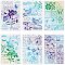 PET Plastic Drawing Painting Stencils Templates Sets, Floral Pattern, 29.7x21cm, 6 sheets/set