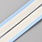 Flat Cotton Book Headbands, with Knitted Strip and Spool, for Book Binding Decorations, Light Sky Blue, 13x1mm, about 109.36 Yards(100m)/Roll