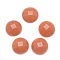 Natural Red Aventurine Cabochons, Faceted, Half Round, 14~14.5x5mm