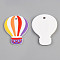 Food Grade Eco-Friendly Silicone Big Pendants, Top Drilled, Hot Air Balloon, Dark Orchid, 90x71~72x9mm, Hole: 6x8mm