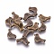 Tibetan Style Alloy Beads, Lead Free & Nickel Free & Cadmium Free, Bird, Antique Bronze, 9mm long, 15mm wide, 2.5mm thick, Hole: 1.5mm