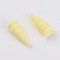 Resin Cabochons, DIY Accessories, Horn, Light Yellow, 25.5x10x9mm