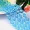 K9 Glass, Faceted Polyhedron Imitation Austrian Crystal Bead Strands, Grade AAA, Cornflower Blue, 13x10mm, Hole: 0.9~1mm, about 30pcs/strand, 15.7 inch