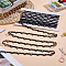 6 Yards Polyester Lace Trims, Lace Ribbon Edge Trimmings, for Sewing and Bridal Wedding Decoration, Black, 1/2 inch(12mm), about 6.00 Yards(5.49m)/Set