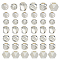 60Pcs 6 Styles Brass Spacer Beads, 925 Sterling Silver Plated, 4~4.8x3~5mm, Hole: 1.5~2mm, 10pcs/style