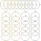 316 Stainless Steel Wine Glass Charms Rings, Hoop Earring Findings, DIY Material for Basketball Wives Hoop Earrings, Golden & Stainless Steel Color, 21 Gauge, 29x25x0.7mm, 2 colors, 50pcs/color, 100pcs/box