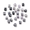 Transparent Acrylic Beads, Imitation Gemstone Beads, Cube, Black, 4.5x4.5x4.5mm, Hole: 1.7mm