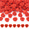50Pcs Cinnabar Beads, Rose, Red, 10x10x8mm, Hole: 1.5mm