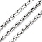 304 Stainless Steel Boston Link Chains, with Spool, Soldered, Stainless Steel Color, 7.5x5x2.3mm, about 32.81 Feet(10m)/Roll