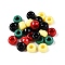 Opaque Plastic Beads, Jamaican Style Beads, Barrel, Mixed Color, 9x6mm, Hole: 3.8mm, about 1950pcs/500g