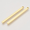 201 Stainless Steel Pendants, Bar, Golden, 49.5x3.5x1.5mm, Hole: 1.5mm