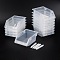 Plastic Beads Display Trays, Clear, 6-3/4x4-3/4x3-1/8 inch(17x12x8cm), 12pcs/set
