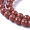 Natural Red Jasper Beads Strands, Round, Grade AA, Red, 8mm, Hole: 1mm, about 48pcs/strand, 15.1 inch