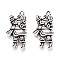 Tibetan Style Alloy Pendants, Santa Claus, Cadmium Free & Lead Free, Antique Silver, 27~27.5x14x2.5mm, Hole: 1.6mm, about 574pcs/1000g