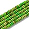 Synthetic Imperial Jasper Dyed Beads Strands, Rondelle, Lime Green, 4.5x2.5mm, Hole: 1mm, about 142pcs/strand, 14.96''(38cm)