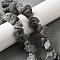 Natural Labradorite Beads Strands, Rough Raw Stone, Nuggets, 7~20x12~23x6~18mm, Hole: 0.8~1mm, about 18~30pcs/strand, 7.48''~8.07''(19~20.5cm)