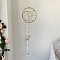 Glass Pendant Decorations, with Metal Finding and Natural Green Aventurine Chips, for Home Bedroom Hanging Decorations, 520mm