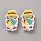 Summer Theme Silicone Focal Beads, Human, 30x19x7.5mm, Hole: 2mm