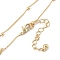 Brass Satellite Chain Necklaces, Long-Lasting Plated, Real 18K Gold Plated, 16.54 inch(42cm)