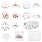 100Pcs Hexagon with Flower Pattern Paper Jewelry Display Cards, with 100Pcs OPP Cellophane Bags, 200Pcs Plastic Ear Nuts, for DIY Earring Necklace Display Holder, Mixed Patterns, 50x79.5x4mm, Hole: 7mm and 11x6mm and 1mm