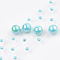 ABS Plastic Imitation Pearl Beaded Trim Garland Strand, Great for Door Curtain, Wedding Decoration DIY Material, Sky Blue, 3~8mm, about 60m/roll