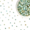 50G Imitation Cat Eye Glass Seed Beads, Rondelle, Two Tone, Turquoise, 4~4.5x2.5~3mm, Hole: 1.2~1.5mm