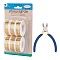 Round Aluminum Wire, with Iron Side Cutting Pliers, Gold, 15 Gauge, 1.5mm, 10m/roll, 6 rolls