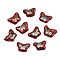 Handmade Cloisonne Beads, Cadmium Free & Lead Free, Butterfly, Red, 15x11mm, hole: about 1mm
