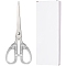 Portable Plastic Sewing Scissors, Iron Cutter Tools, Platinum, 15.7x6.55x1cm