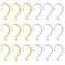 20Pcs 2 Colors Alloy Ear Cuff Findings, with 7 Loops, Ear Wrap Earring Hooks for Non Piercing Earring Making, Golden & Silver, 58x35x2mm, Hole: 2.5mm, 10Pcs/color