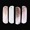 Natural Freshwater Shell Gua Sha Boards, Comb Shape with Hanging Hole, Seashell Color, 117~118x32~32.5x3~4mm, Hole: 4mm