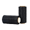 2 Rolls Waxed Polyester Cord, Micro Macrame Cord, Waxed Sewing Thread, Flat, Black, 0.8mm, about 284.33 yards(260m)/roll