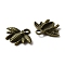 Alloy Pendants, Bees Charms, Antique Bronze, 15.5x20x2.4mm, Hole: 2.4mm