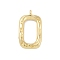 Rack Plating Brass Pendants, Long-Lasting Plated, Lead Free & Cadmium Free, Rectangle, Real 18K Gold Plated, 19.5x11x2mm, Hole: 1.4mm