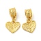 Tibetan Style Alloy European Dangle Charms, Large Hole Pendants, Wing & Heart, Golden, 23mm, Pendant: 12x13x2mm, Hole: 4.5mm