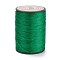 Flat Waxed Polyester Thread String, Micro Macrame Cord, for Leather Sewing Stitching, Green, 0.8~0.9x0.3mm, about 109.36 Yards(100m)/Roll