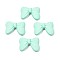 Opaque Spray Painted Acrylic Cabochons, Bowknot, Aquamarine, 25x34x7mm