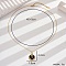 Vintage Luxury 201 Stainless Steel Enamel Rose Pendant Necklaces for Women Daily Wear, Real 18K Gold Plated, Black, 17.72 inch(45cm)