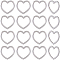 16Pcs Alloy Linking Rings, Heart, Platinum, 33x35x3.5mm, Inner Diameter: 21mm