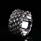 Knitted Textured 304 Stainless Steel Finger Rings, Stainless Steel Color, US Size 10(19.8mm)