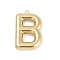 304 Stainless Steel Pendants, Ion Plating(IP), Letter Charm, Letter B, 38.5x24x6mm, hole: 2.2mm